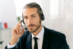Sleazy-looking telemarketer