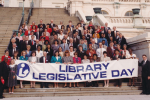 Library Legislative Day participants in the steps of the US Capitol circa 1994