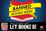 Banned Books Week logo with Let Books Be branding